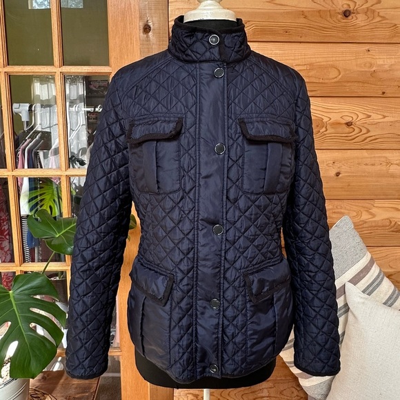 MICHAEL KORS Quilted Black High Neck Women’s Jacket Size 8 - Picture 3 of 14